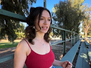 BangRealTeens-Gracie Gates Gets Fucked By The Bleachers