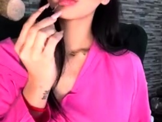 Hot brunette from squirt masturbating on webcam