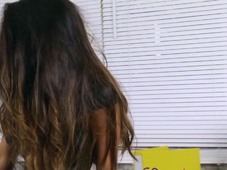 The brunette horny big boob babe get drilled by a hard dick