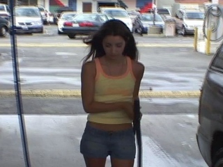 Chloe masturbates in public