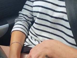 Playing with my pussy while driving – Public Car Webcam Solo